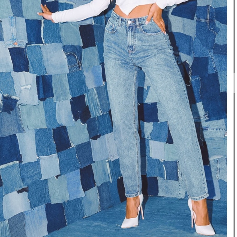 Blue mom jeans